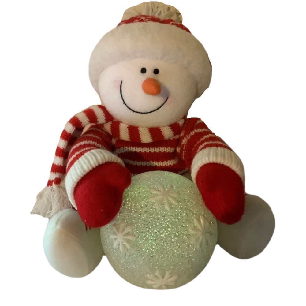 Avon Snowy Glow Plush Snowman LCD Multicolor Light Changing Christmas Decoration - Picture 8 of 14